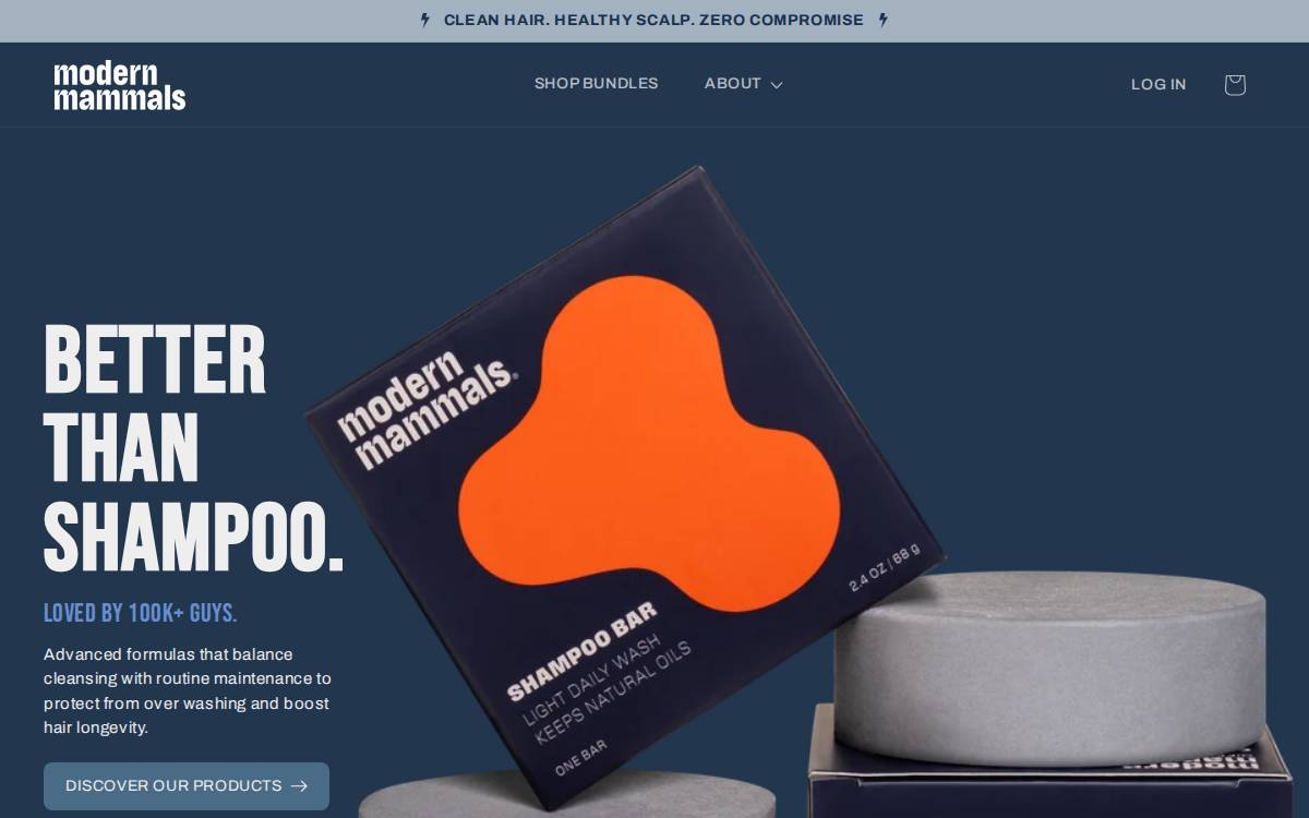 Modern Mammals website preview