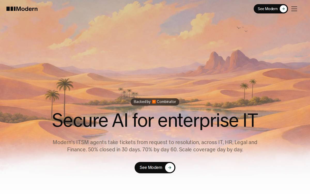 Modern website preview
