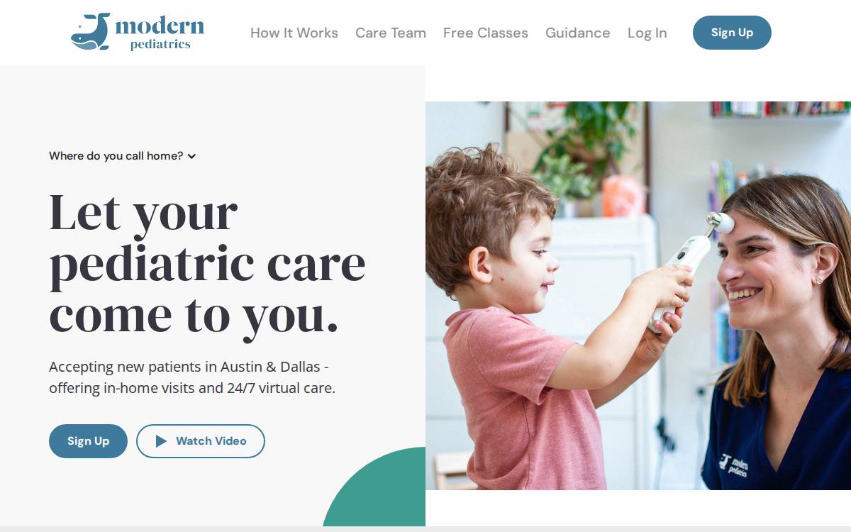 Modernpediatrics website preview