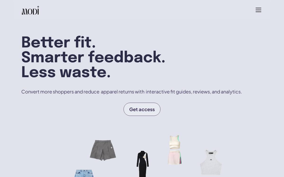Modi Fit website preview