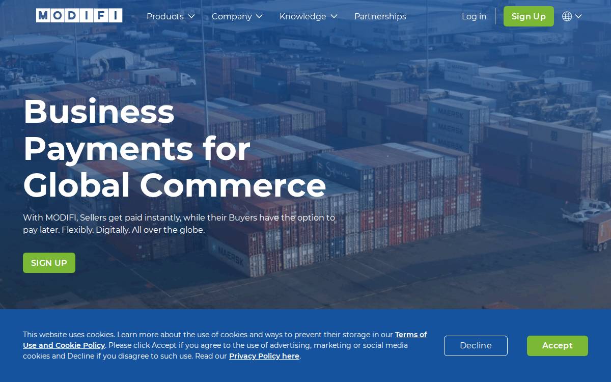 Modifi website preview