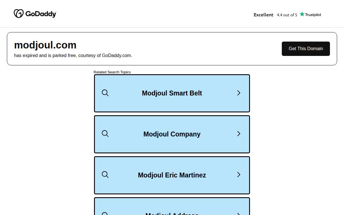 Modjoul website preview