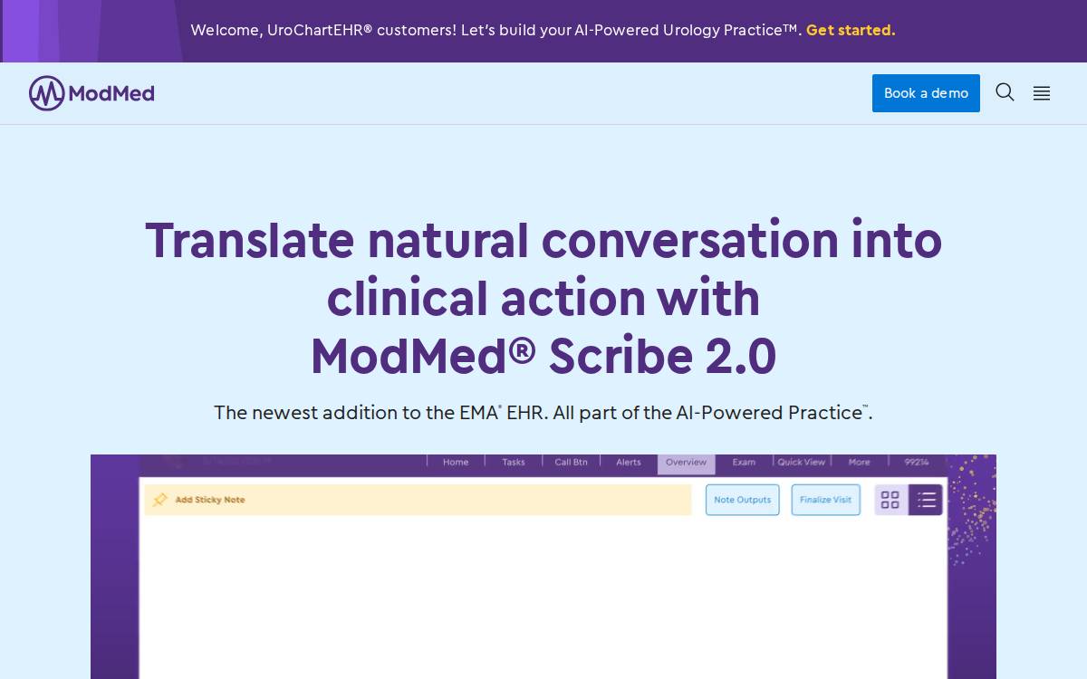 Modmed website preview