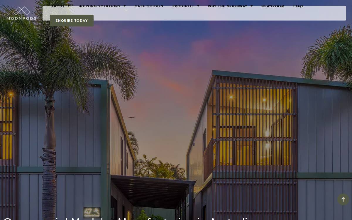 ModnPods website preview
