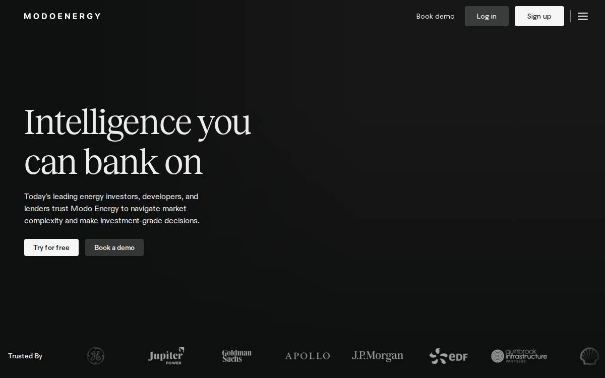 Modo Energy website preview