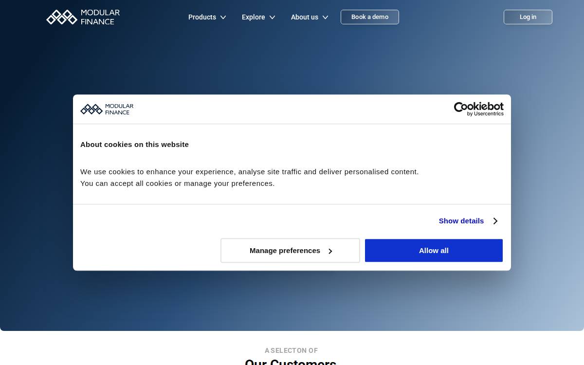 Modularfinance website preview
