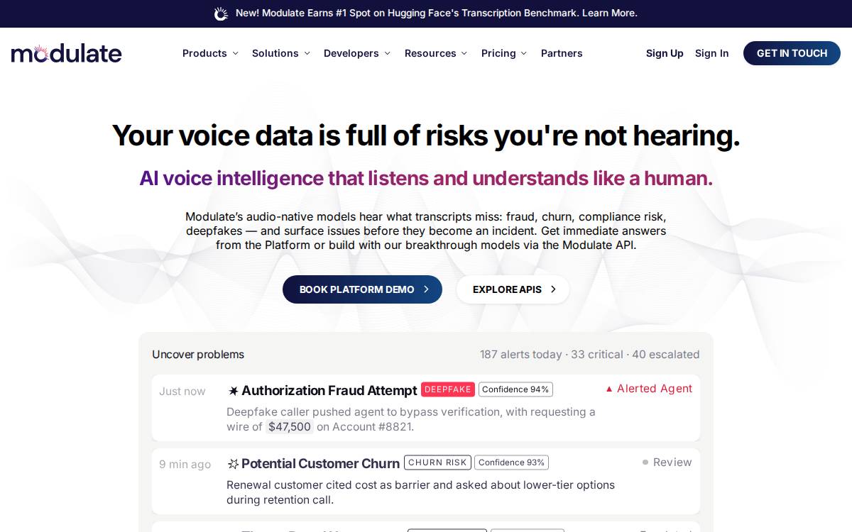 Modulate website preview
