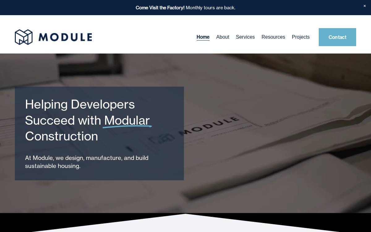 Module website preview