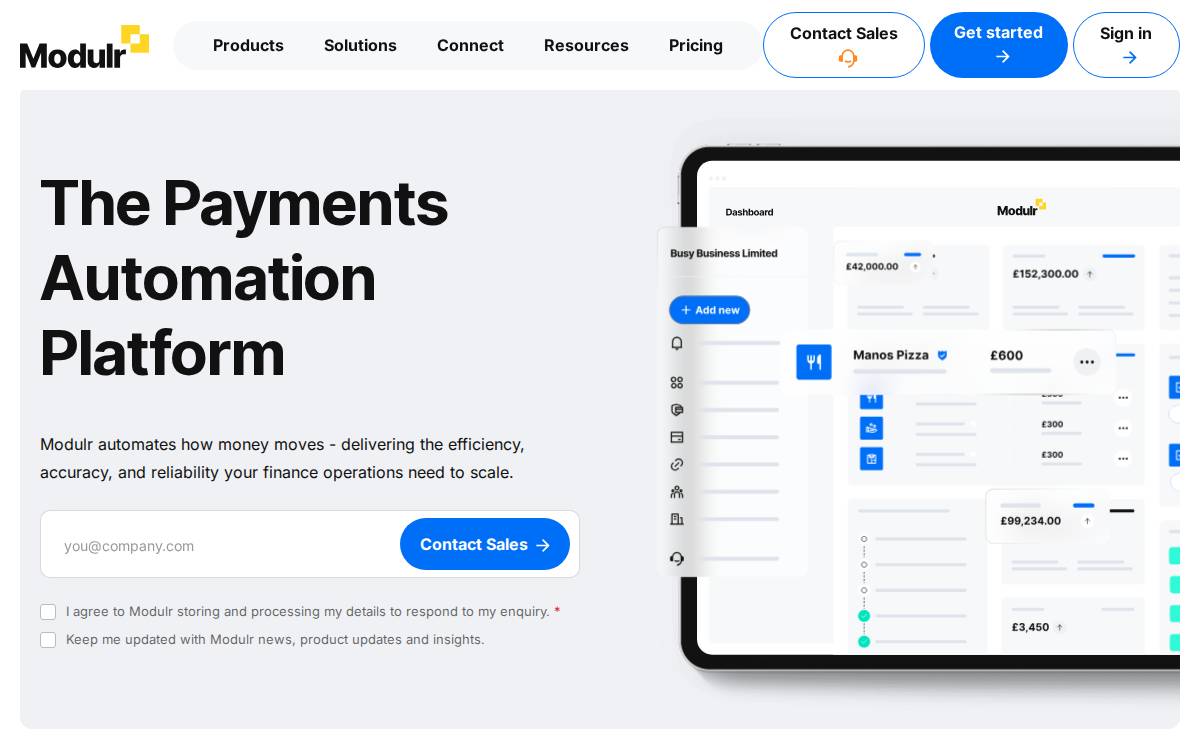 Modulr website preview