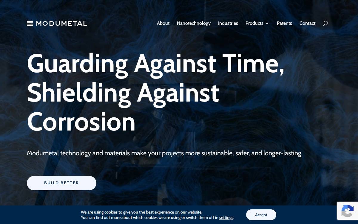 Modumetal website preview