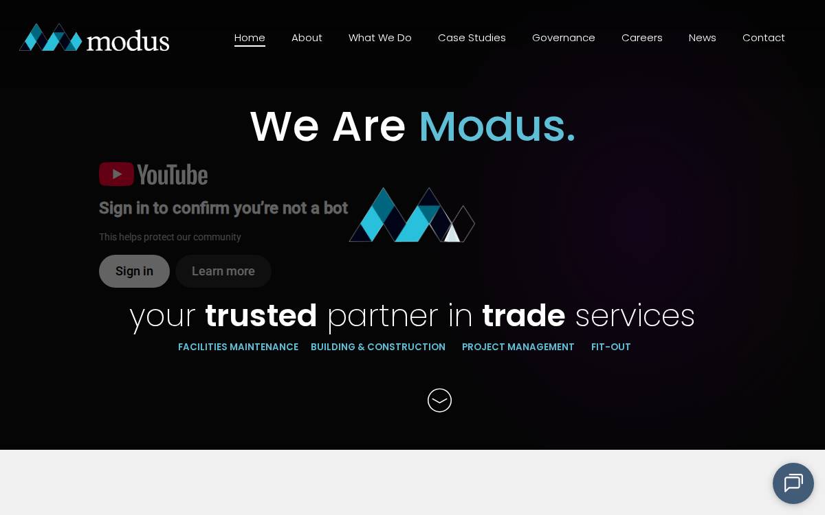 Modus website preview