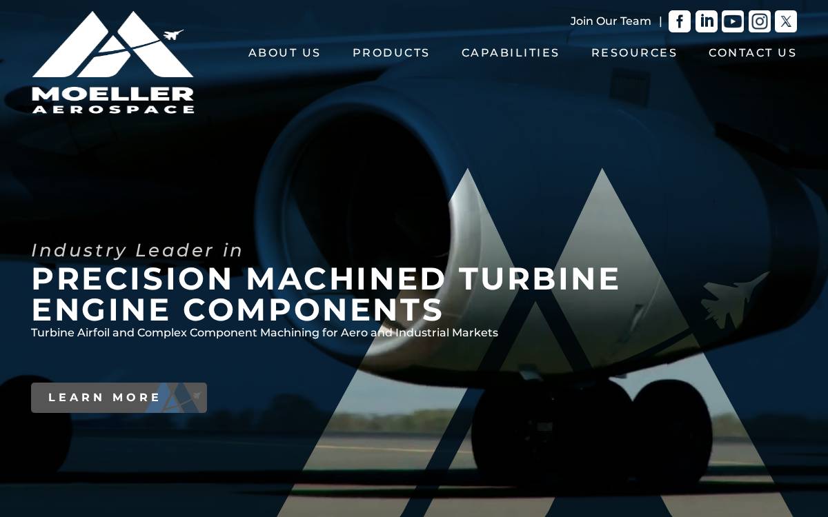 Moeller Aerospace website preview