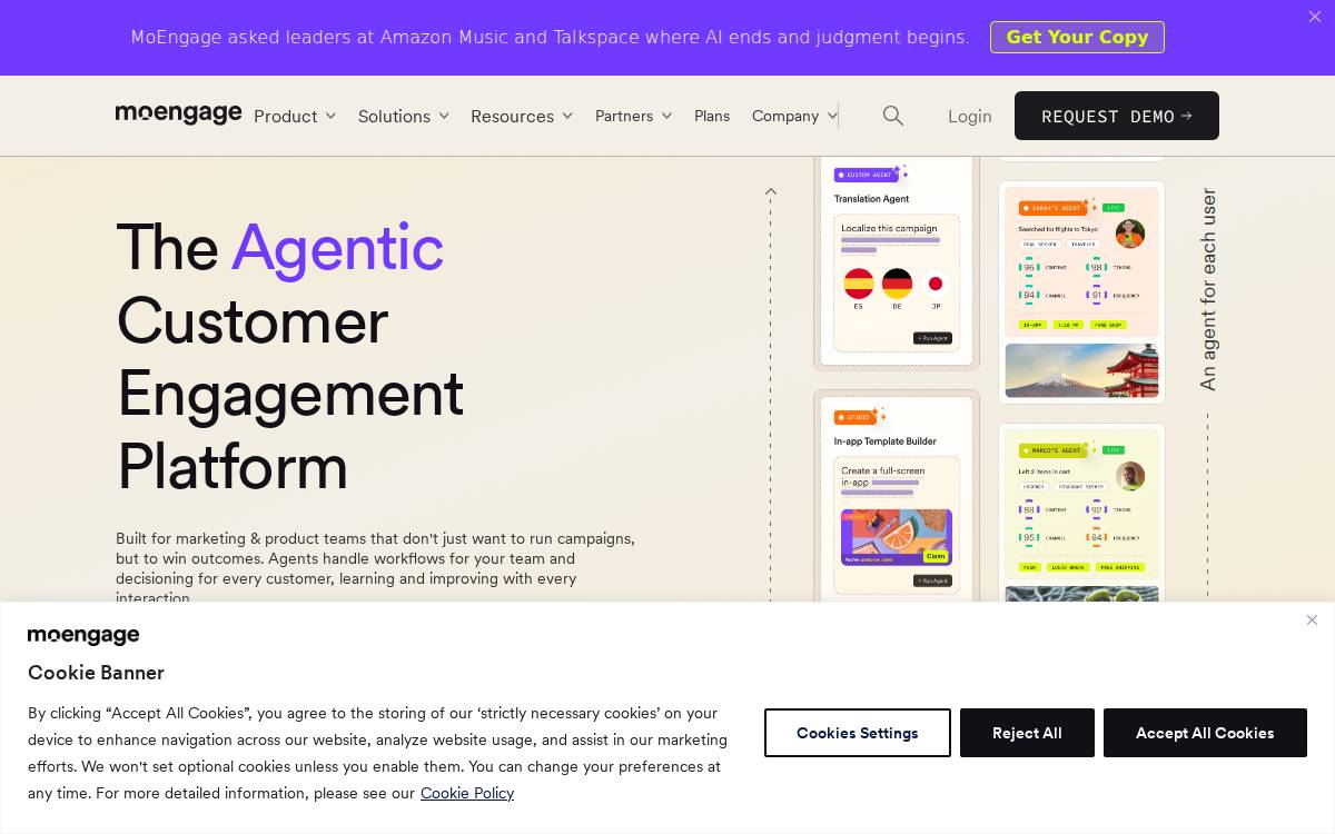 MoEngage website preview