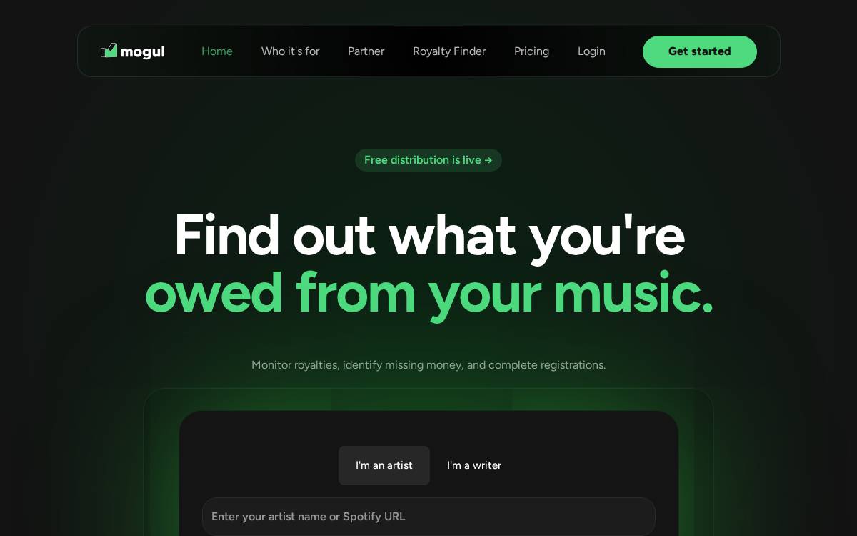 Mogul website preview