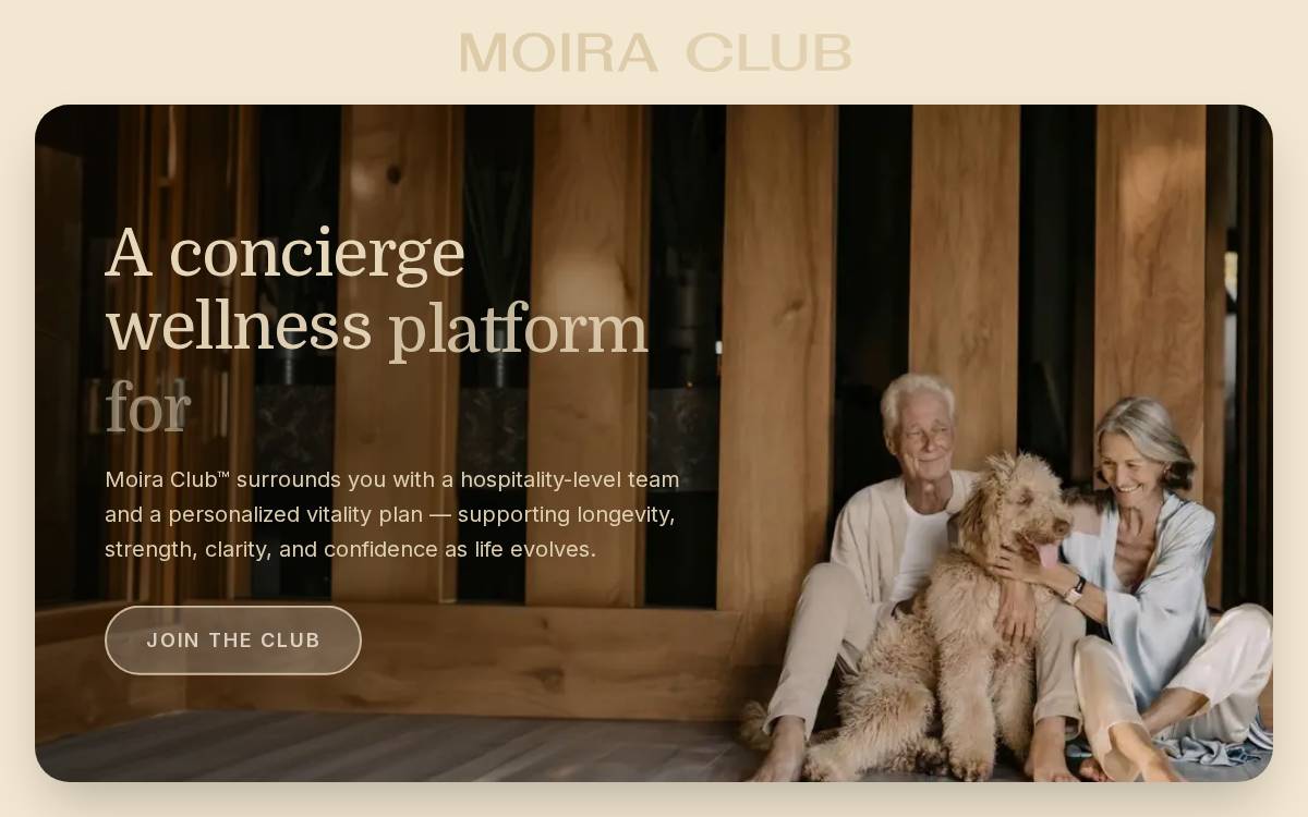 Moiraclub website preview