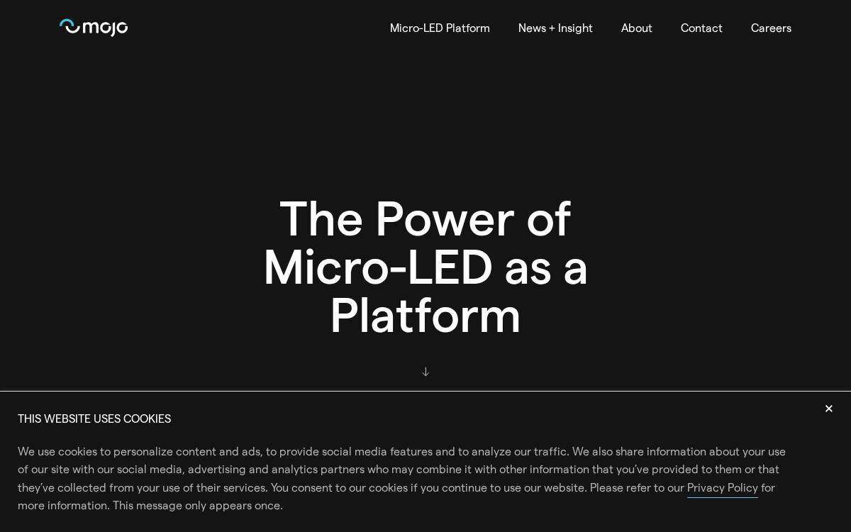 Mojo Vision website preview