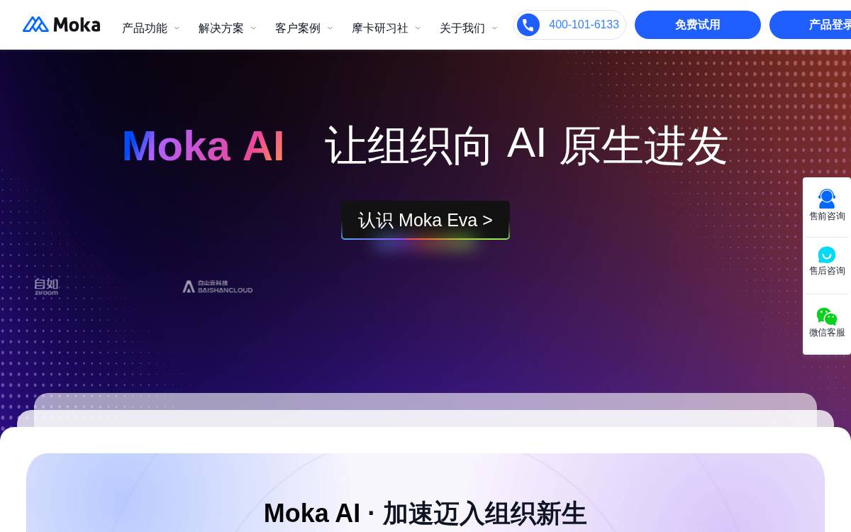 Moka website preview