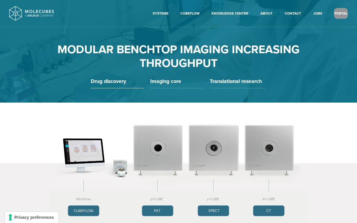 Molecubes website preview