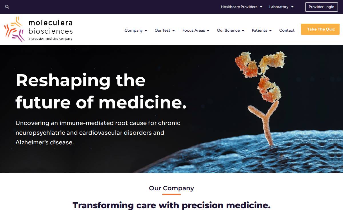 Moleculeralabs website preview