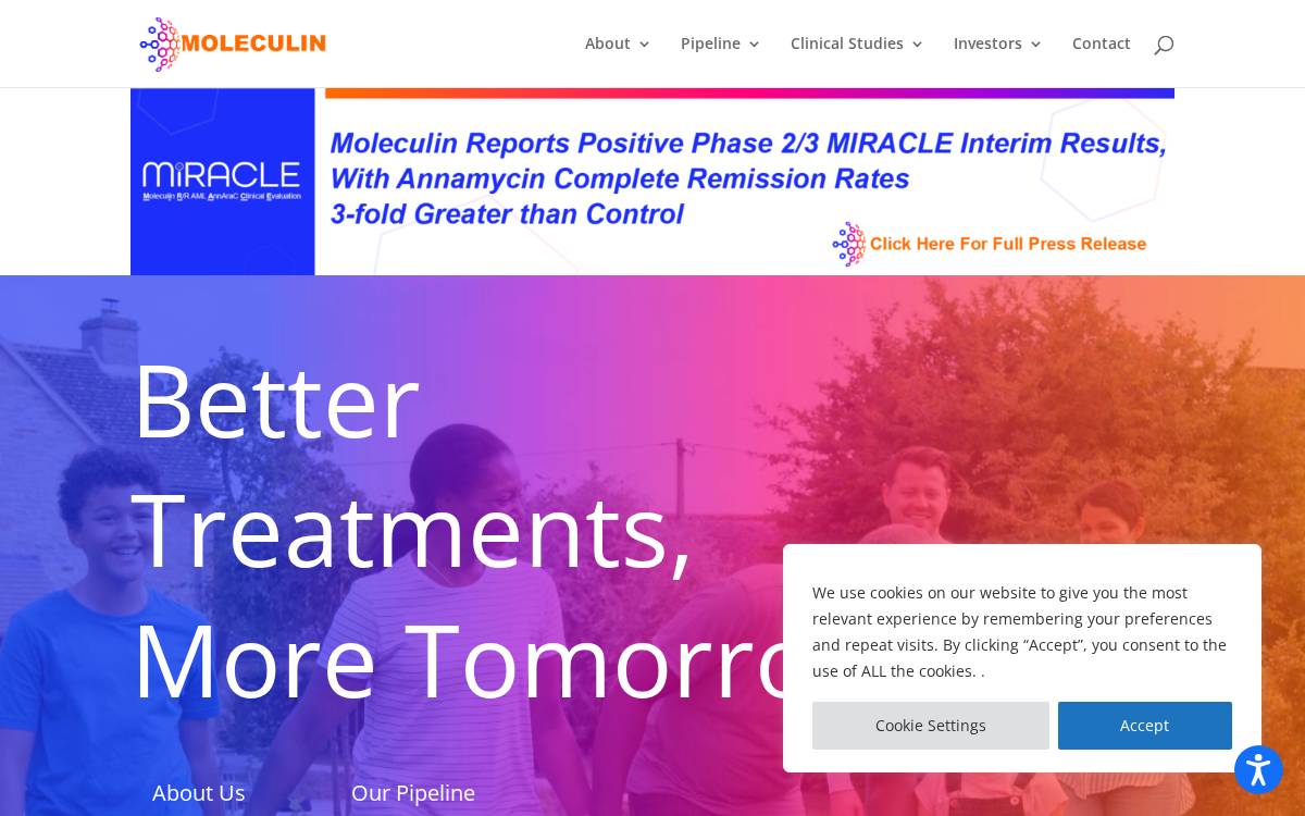 Moleculin website preview