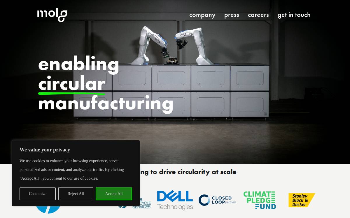 MOLG website preview