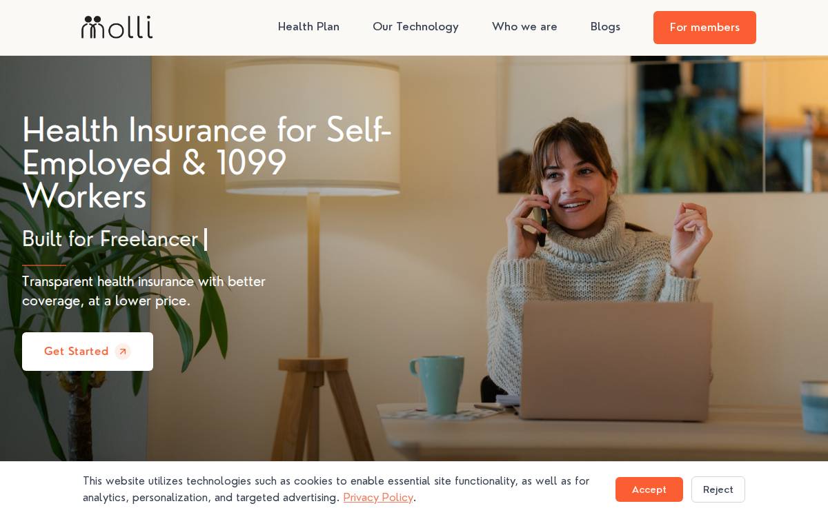 Mollihealth website preview