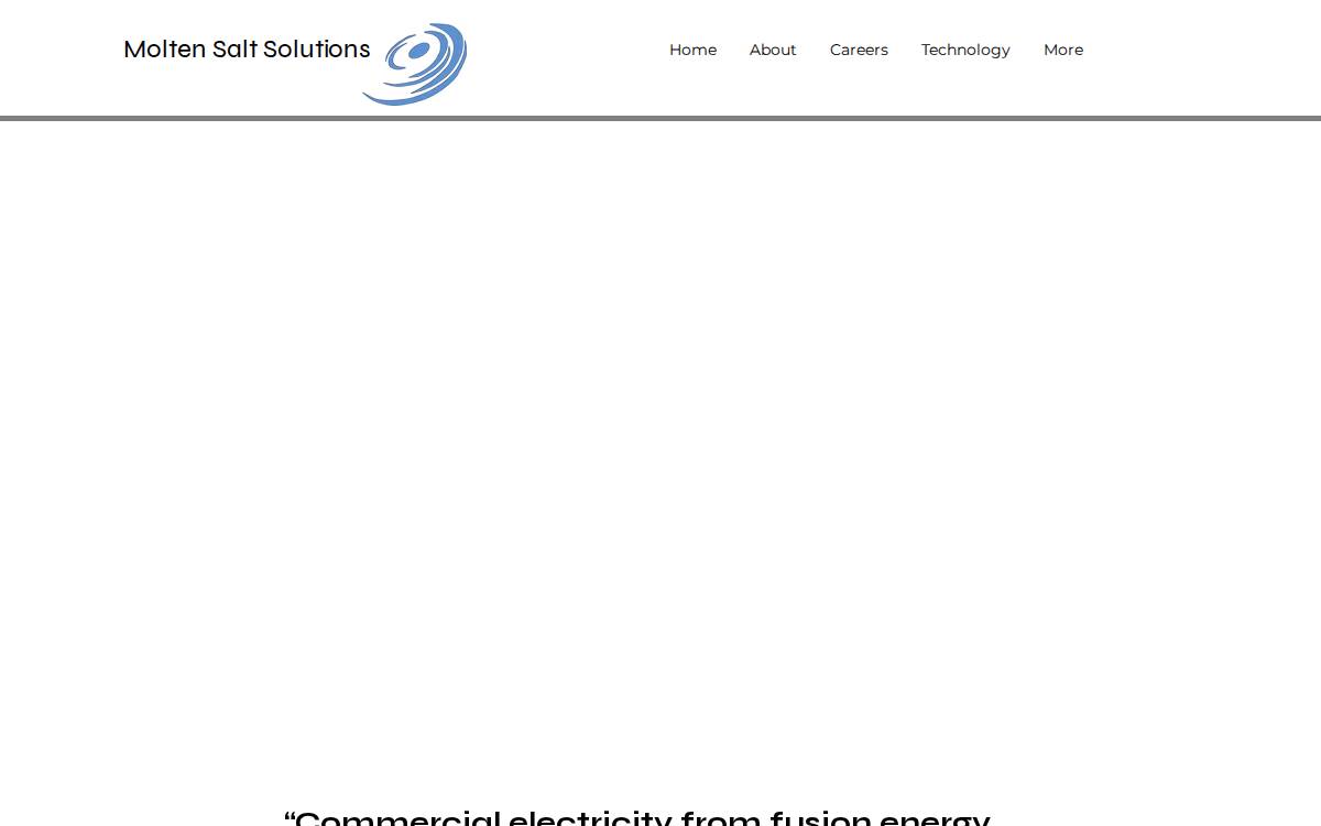 Molten Salt Solutions website preview