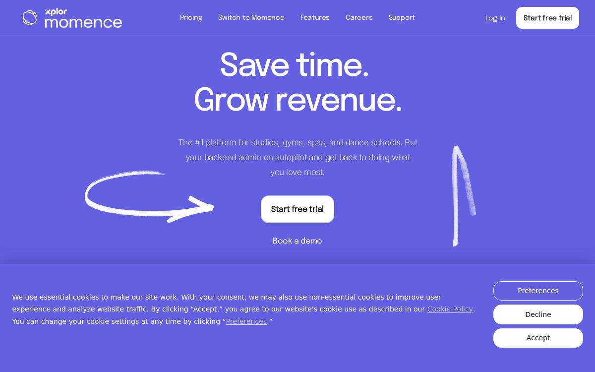 Momence website preview