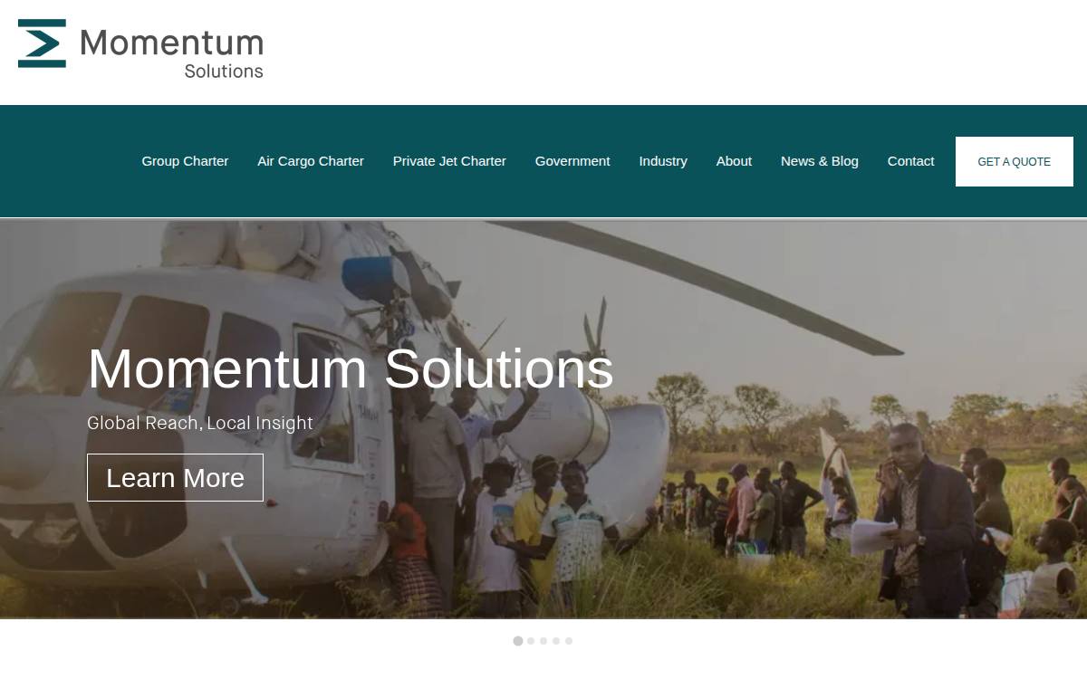 Momentum Solutions website preview