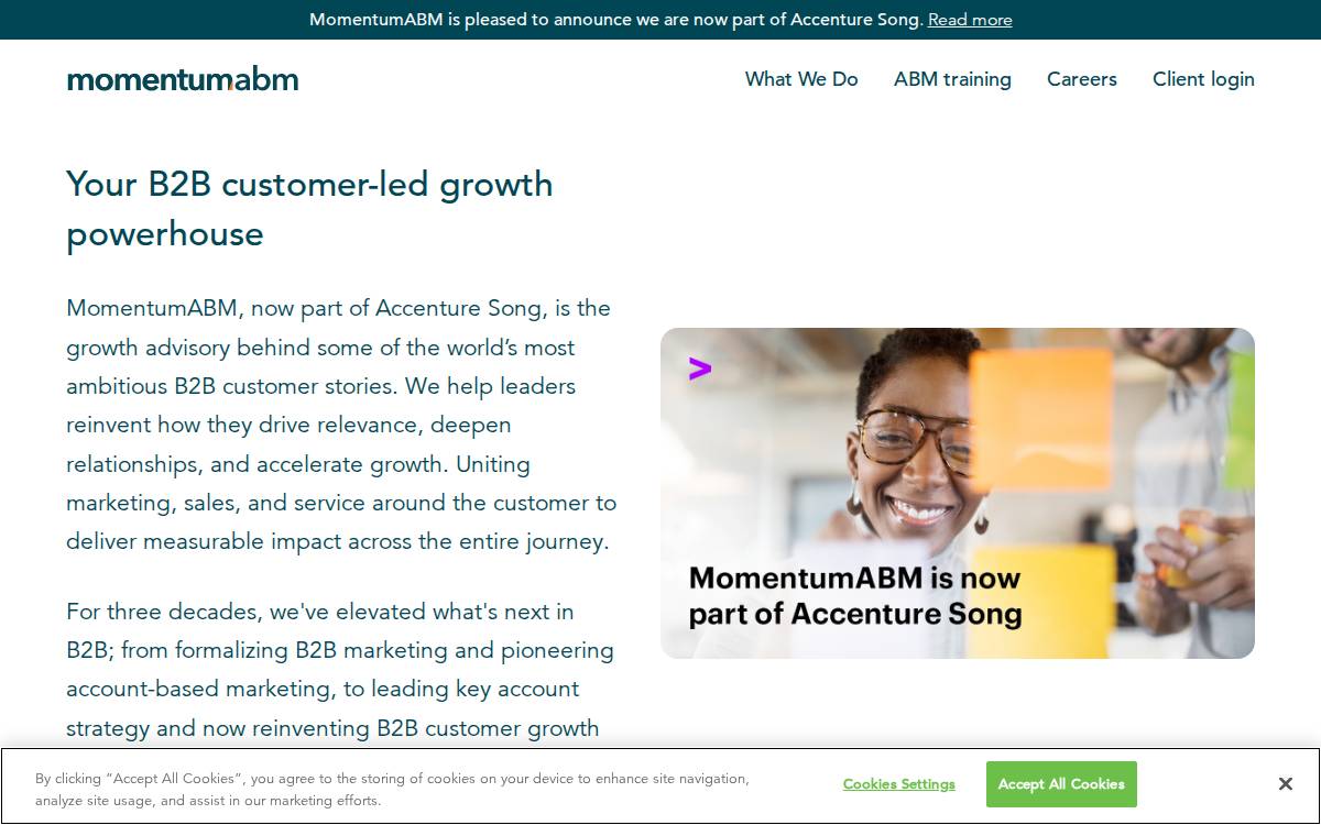 MomentumABM website preview