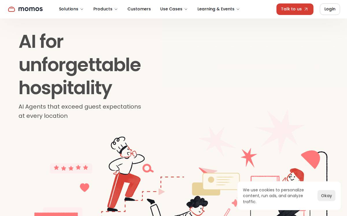 Momos website preview