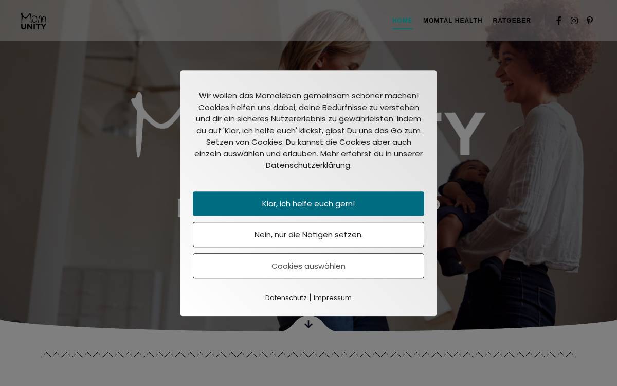 Momunity website preview