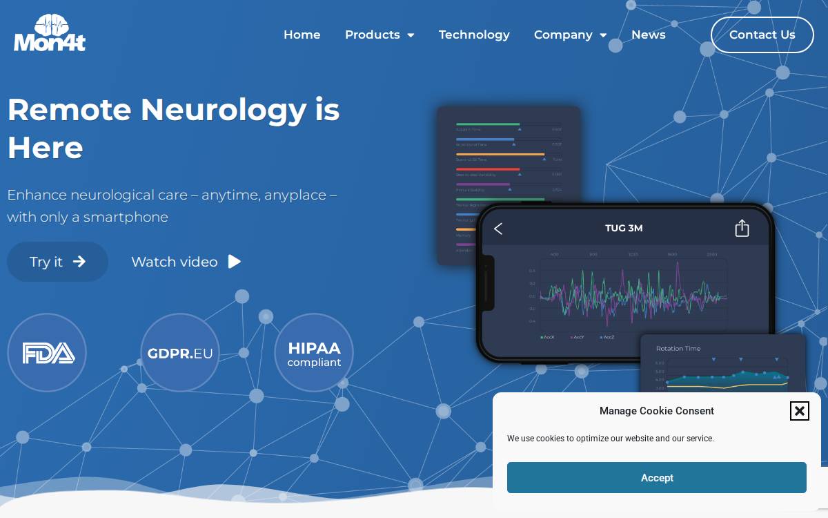 Mon4T website preview