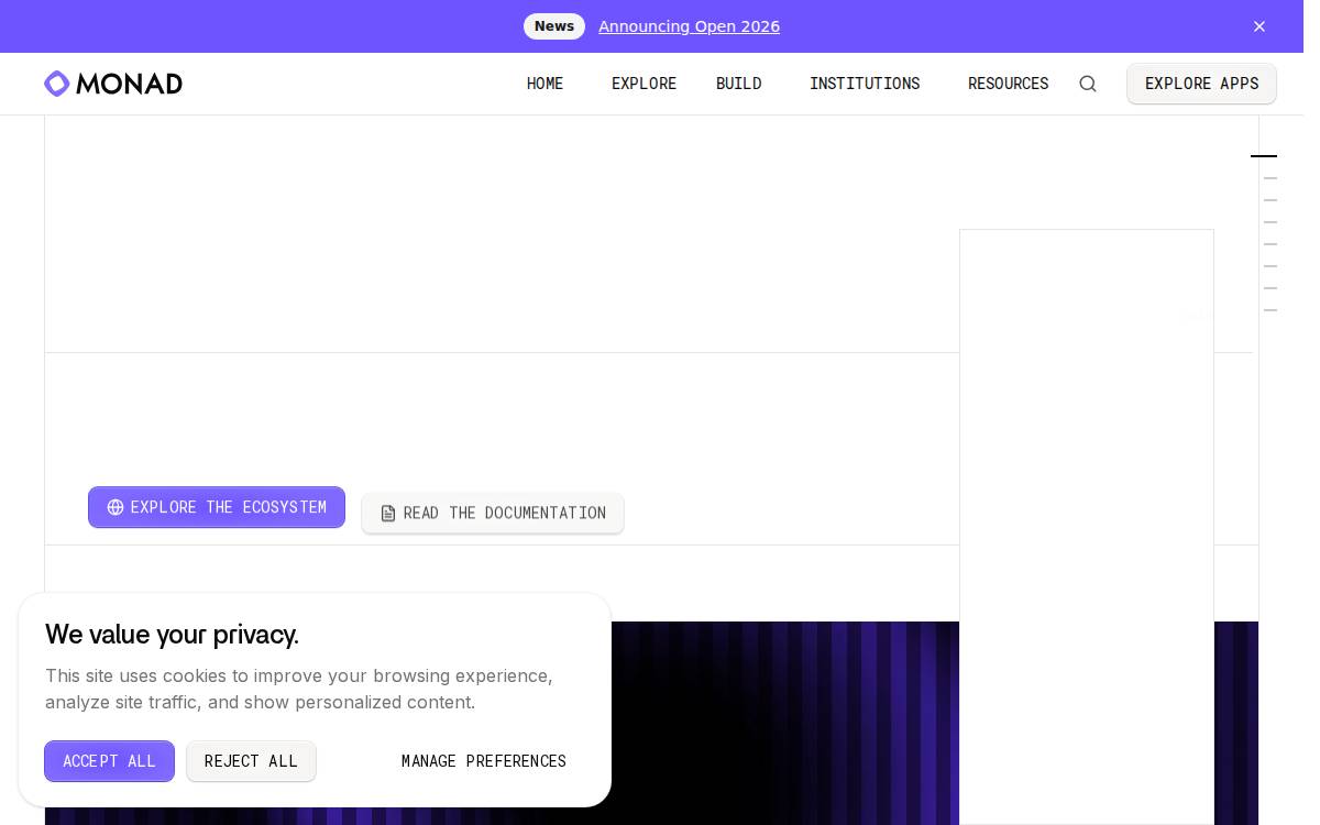 Monad website preview