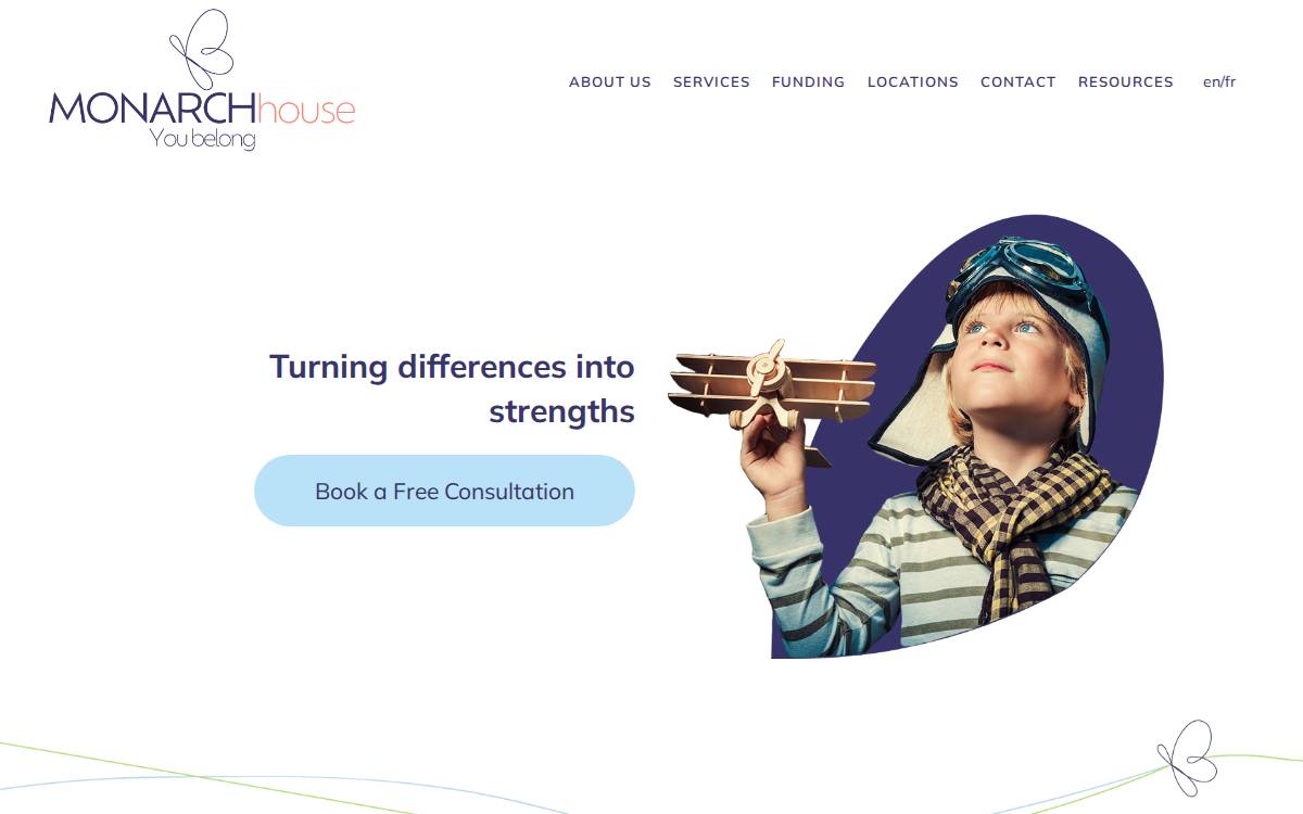 Monarch House website preview