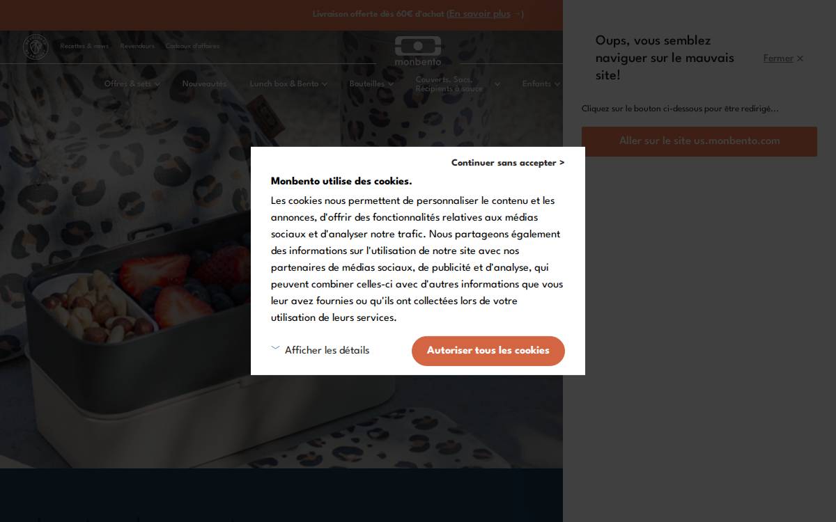 Monbento website preview
