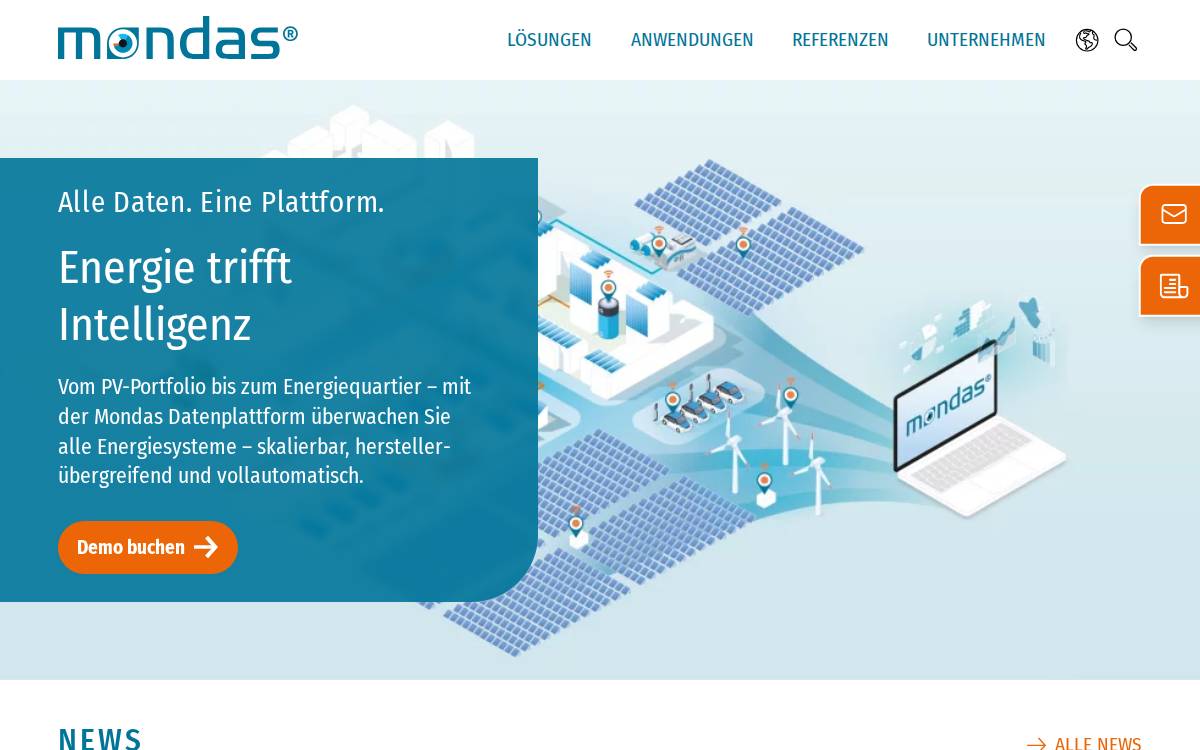 mondas GmbH website preview