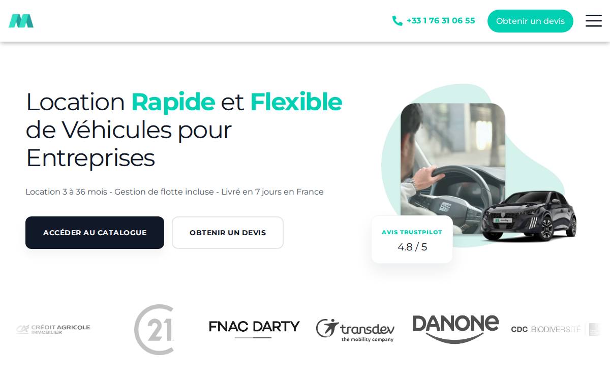 Mondaycar website preview