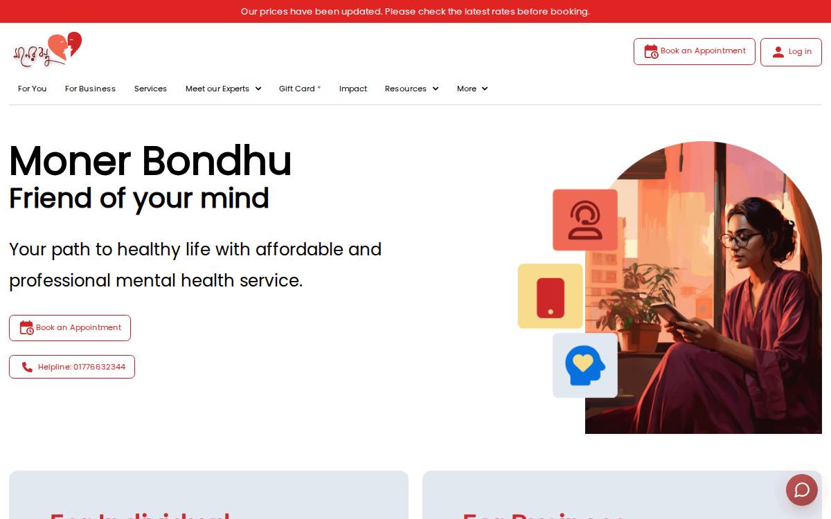 Moner Bondhu website preview