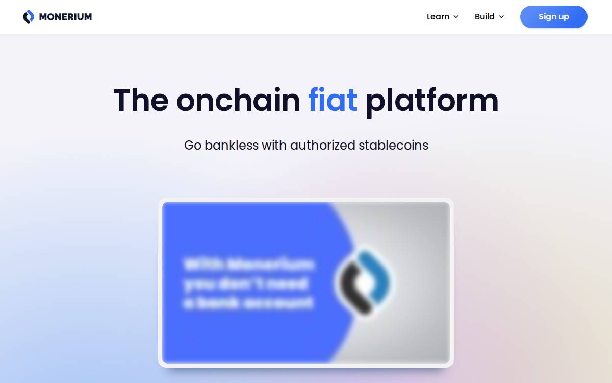Monerium website preview