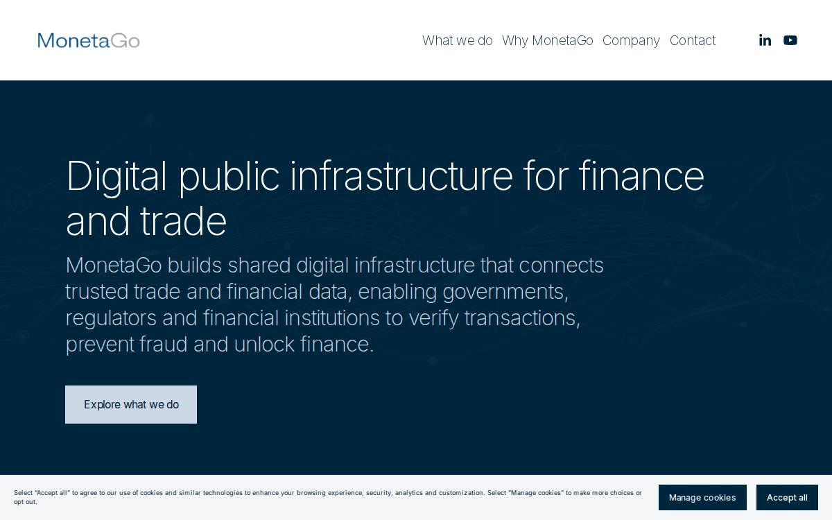 Monetago website preview