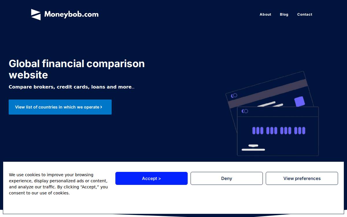Moneybob website preview