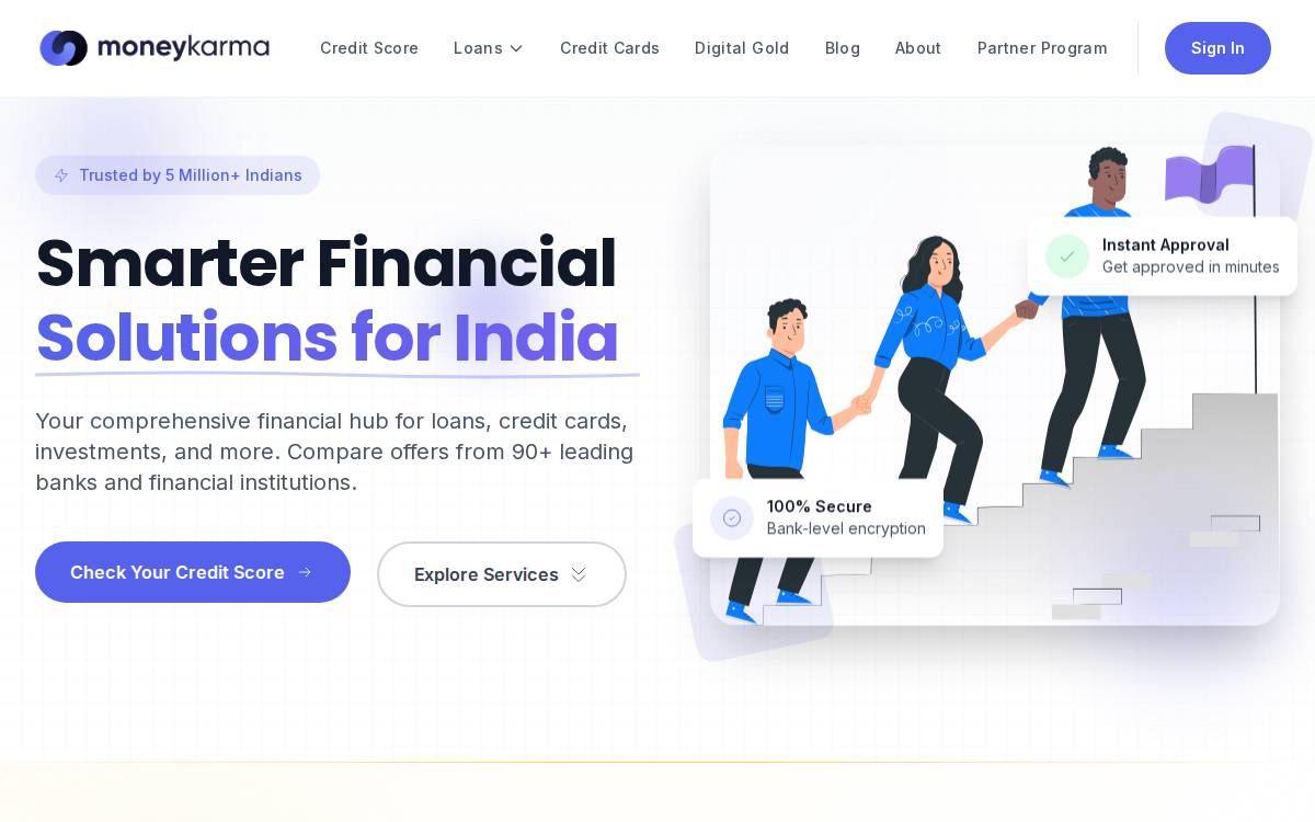 MoneyKarma website preview