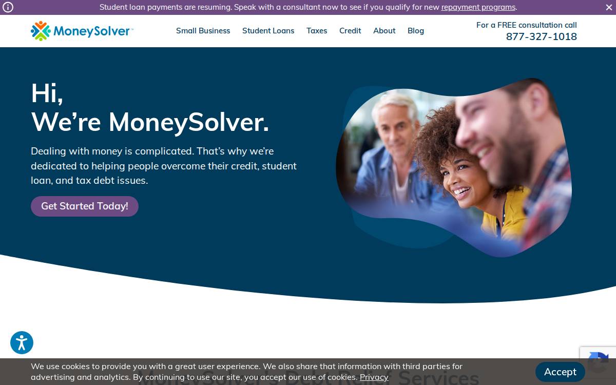 Moneysolver website preview