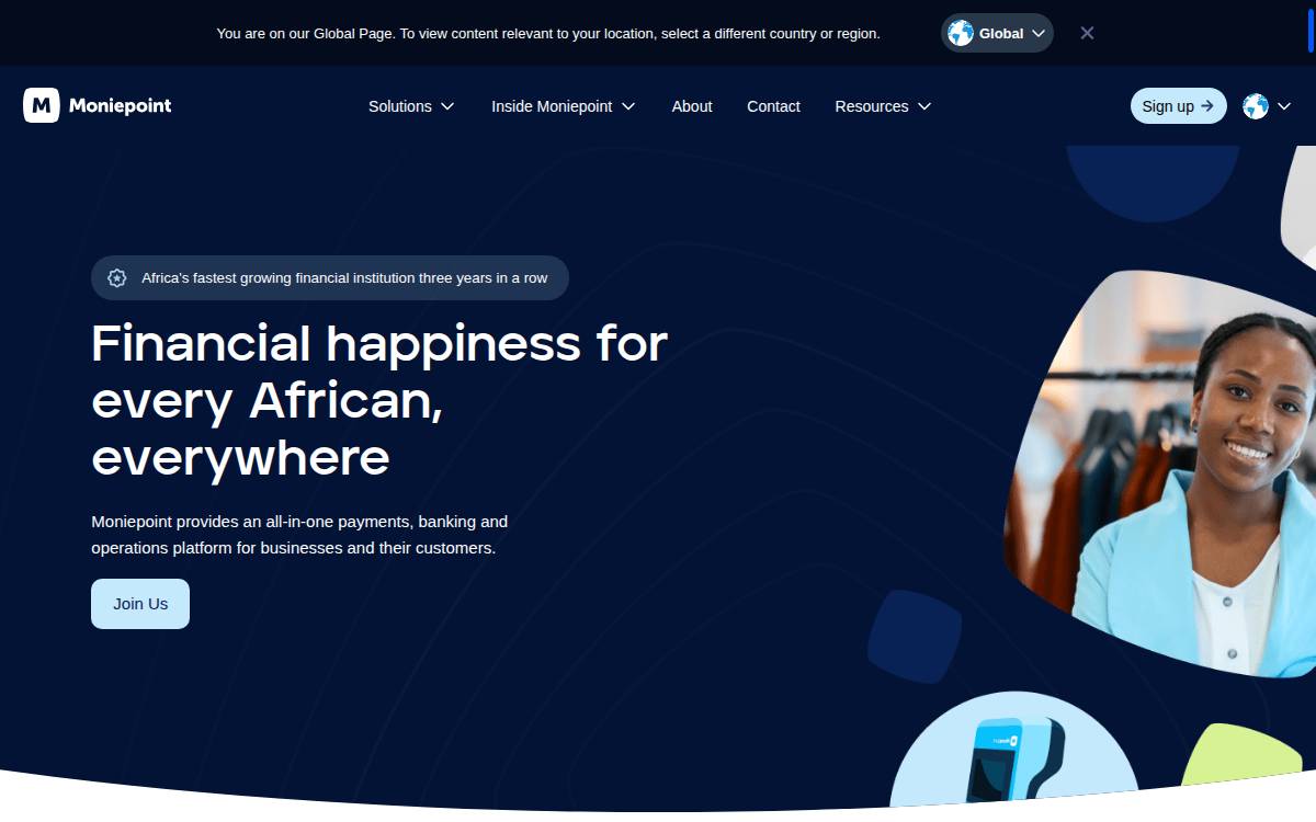 Moniepoint website preview
