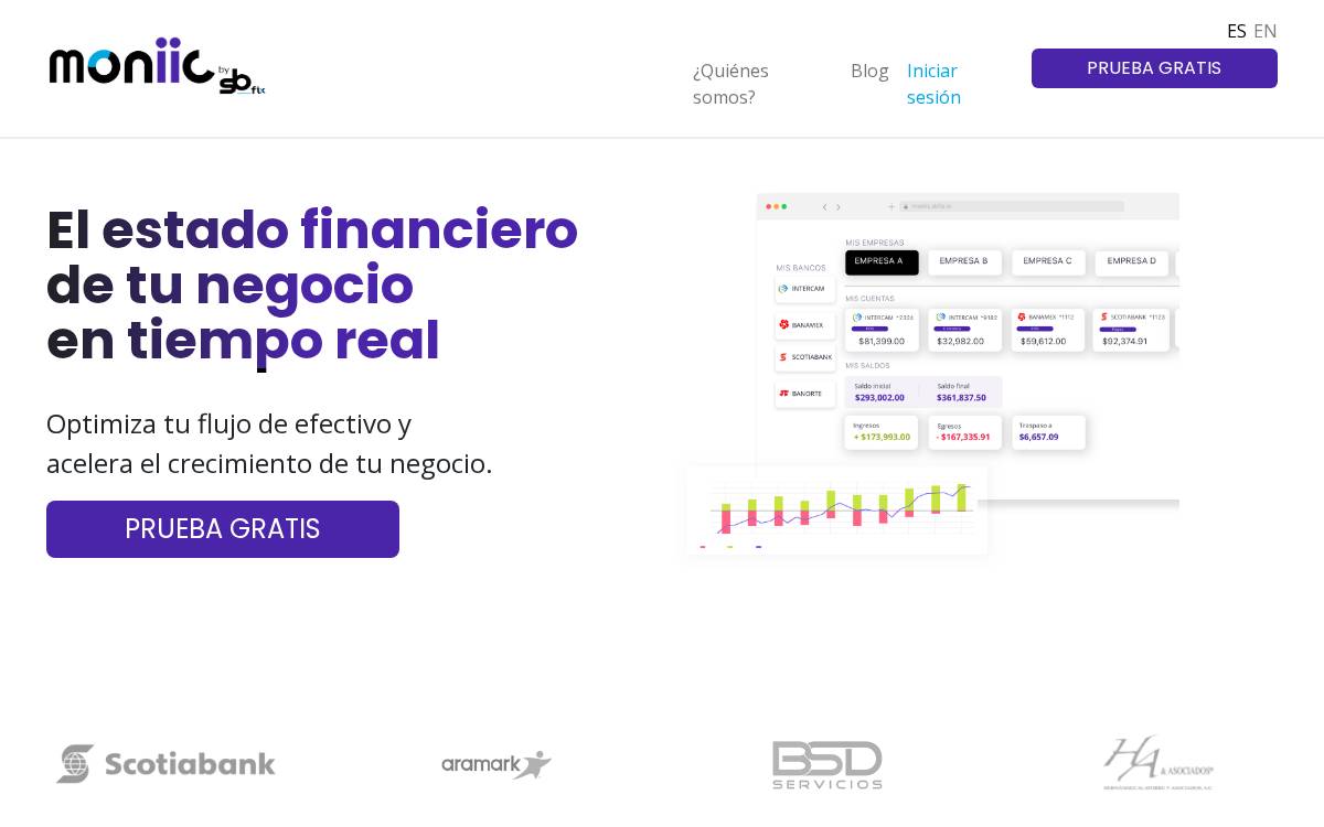 Moniic website preview