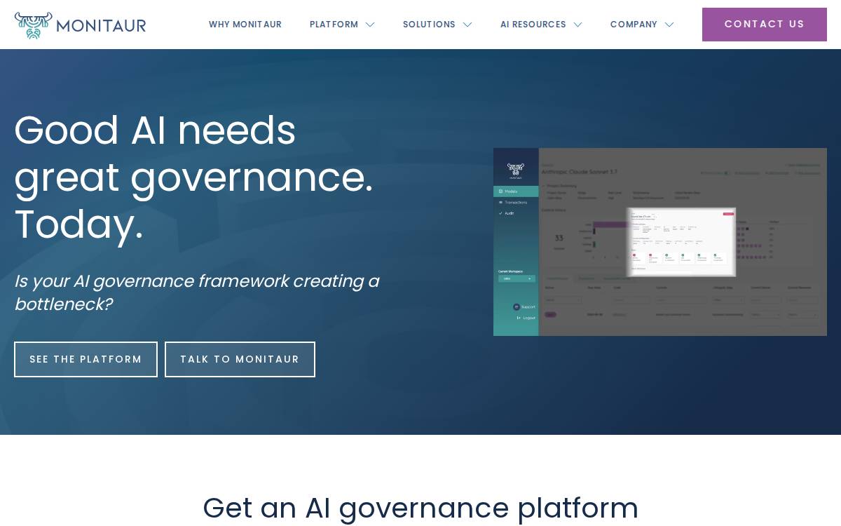Monitaur website preview