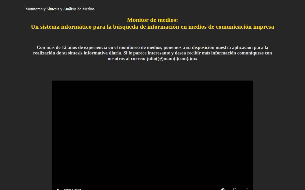 Monitoreomedios website preview