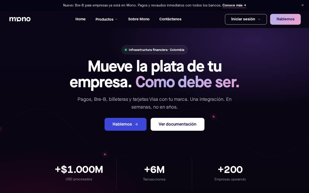 Mono website preview