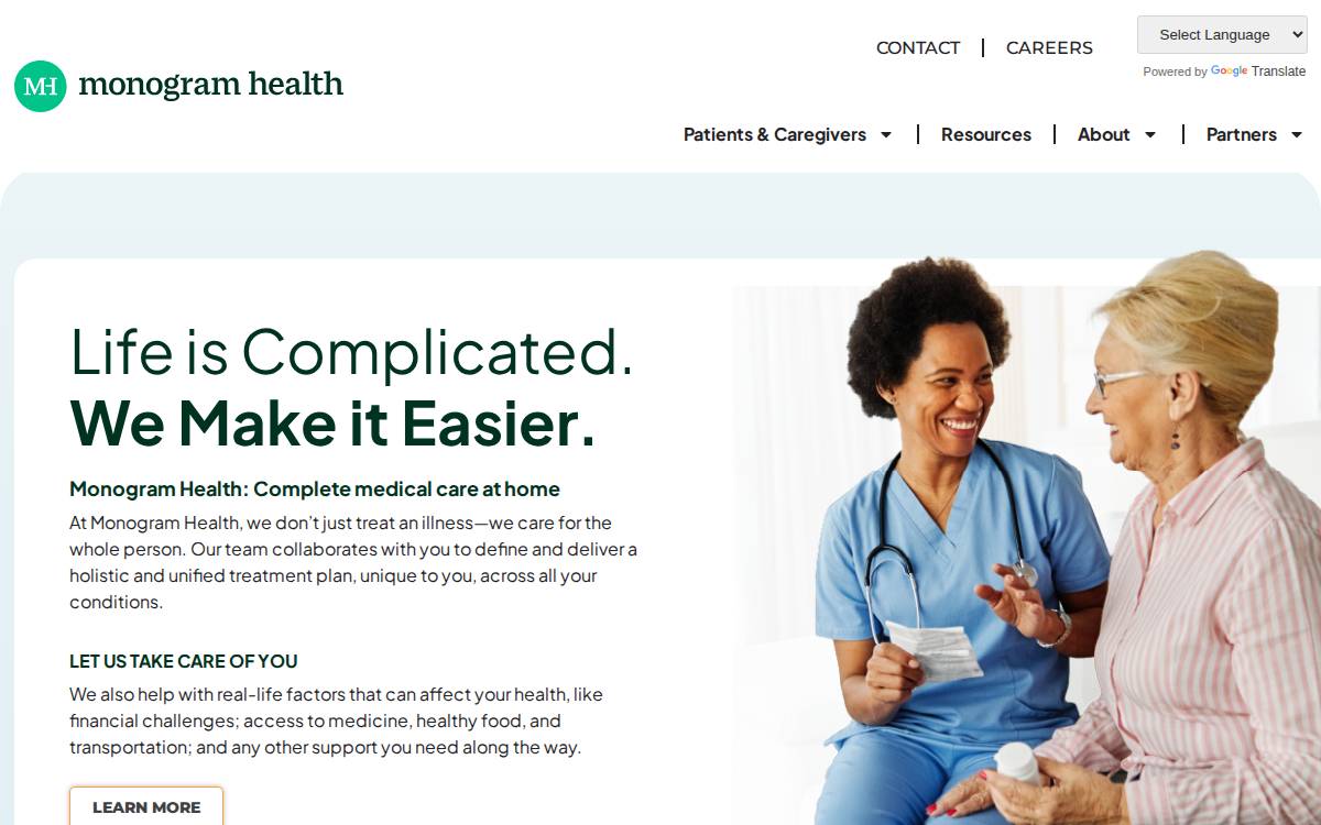 Monogram Health website preview